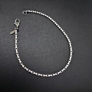 Monet Thin Silver Tone Chain Bracelet Vintage Costume Jewelry